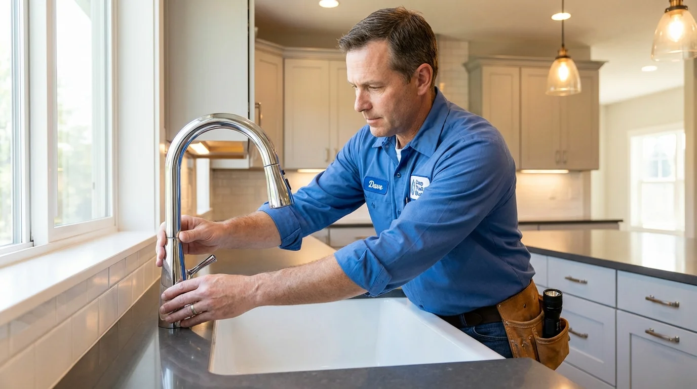 Kitchen faucet installation by Johns Plumbing LLC in Giddings